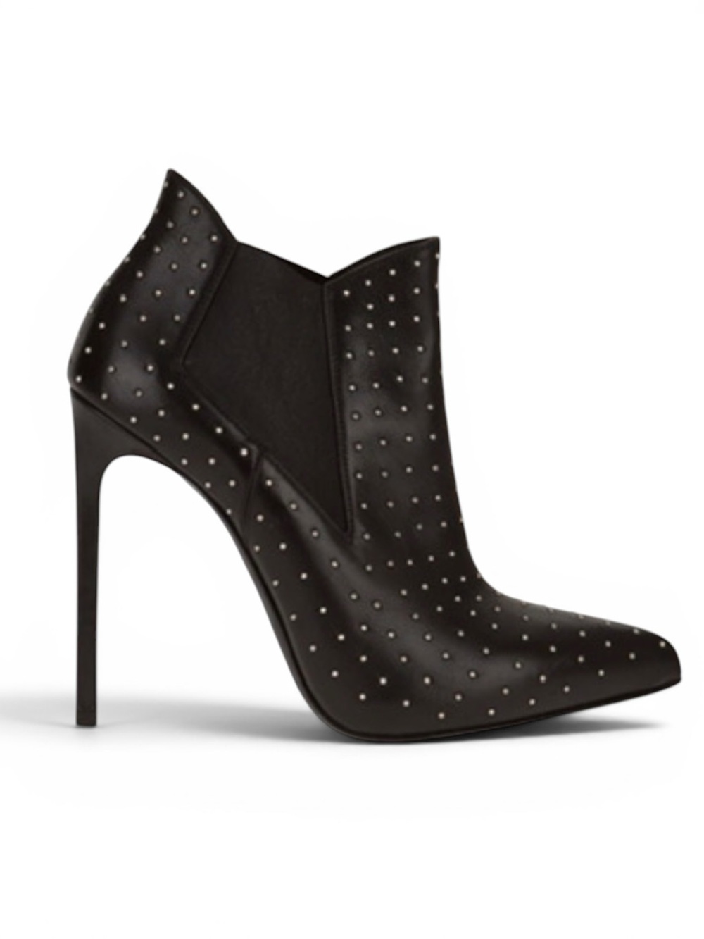Saint Laurent Black Leather Ankle Boots Size 36 - Picture 3 of 7